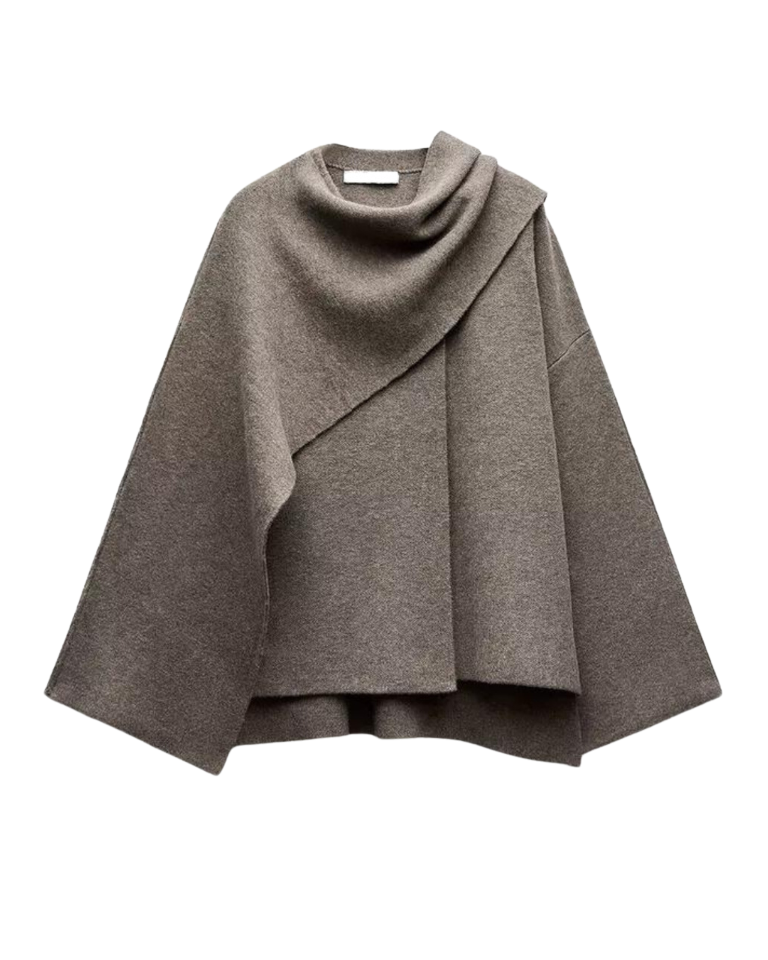 Isabella - Women's Elegant Drapierter Cape-Coat