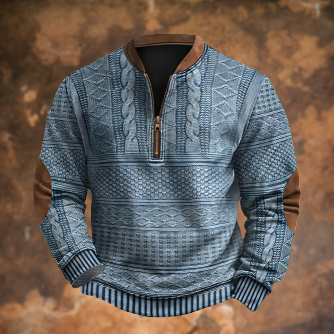 Rhys - Men's Classic Spring Jacket with Zip and Faux Fur Lining