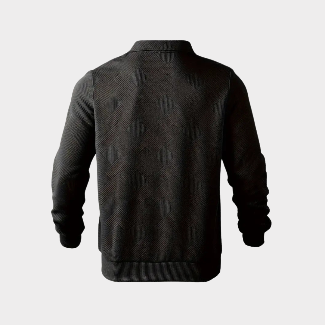 Oliver - Men's Sweater with halbem Zip Freizeitshirt