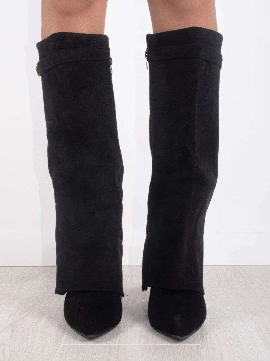 Ava - Women's Over-Knee Boots over-knee with Zip