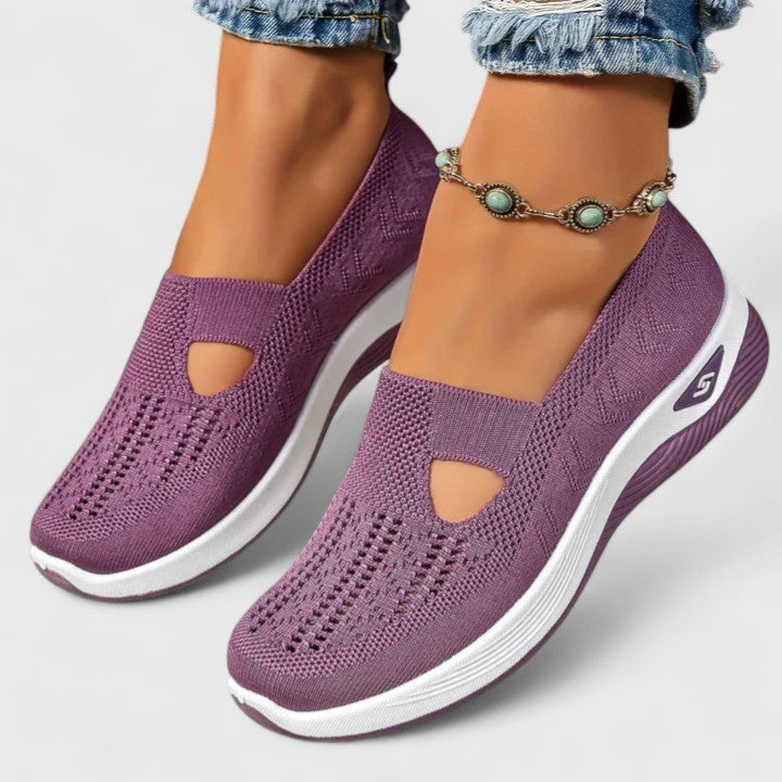 Donna - Women's Slip-On Breathable Mesh-Walking-Sneaker
