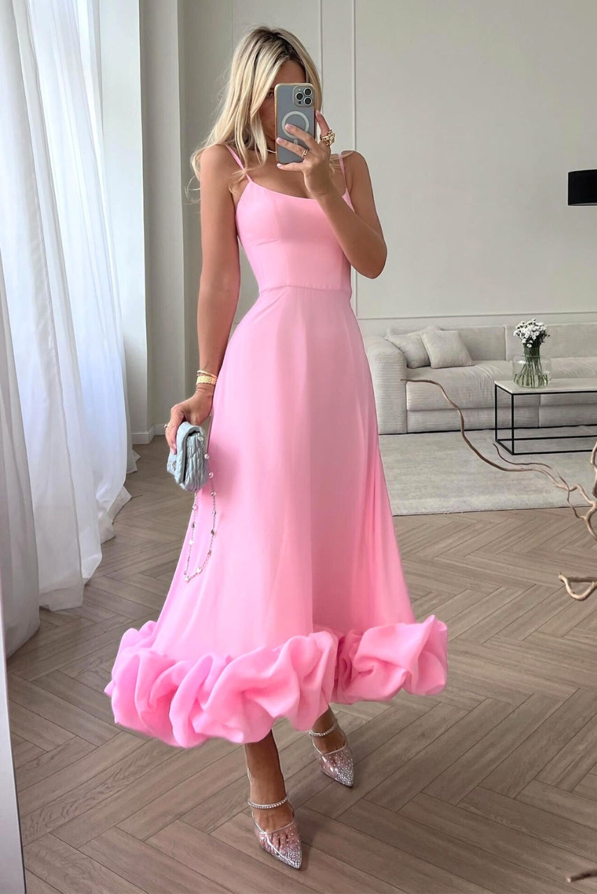 Victoria - Women's elegantes Dress for Wedding Guests with Ruffle Hem