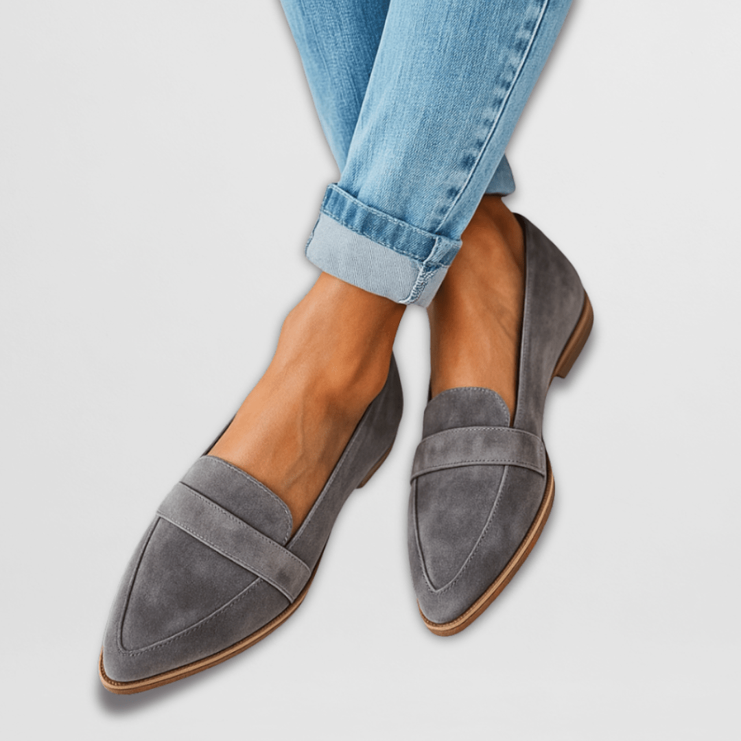Pamela - Women's Spring Spitz Zulaufende Wildleder Loafers