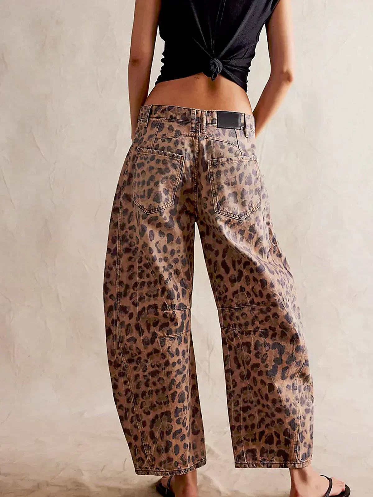 Lottie - Women's Bedruckte Jeans with Weitem Bein