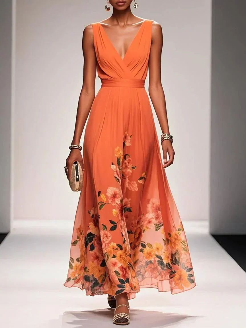 Evie - Women's Blumenprint Wedding Guest Dress