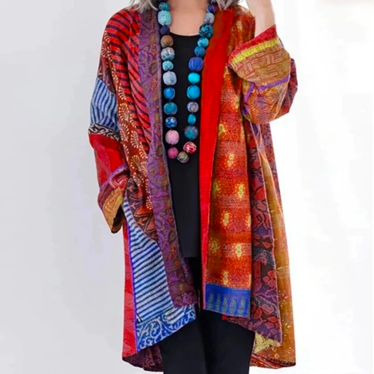 Zoe - Women's Relaxed geschnittene Boho-Cardigan in Duster-Length