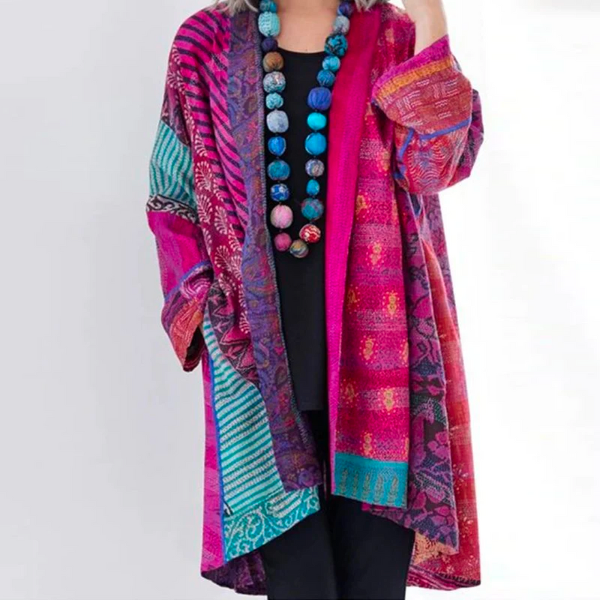 Zoe - Women's Relaxed geschnittene Boho-Cardigan in Duster-Length
