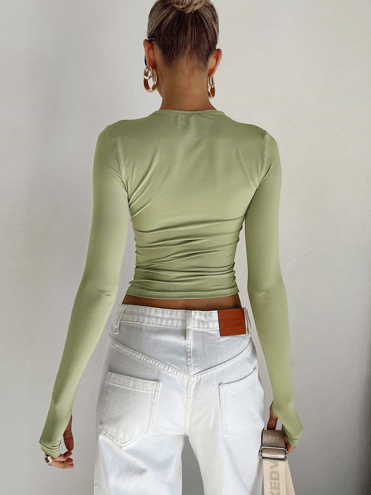 Alice - Women's Summer Long Sleeve Crop Top