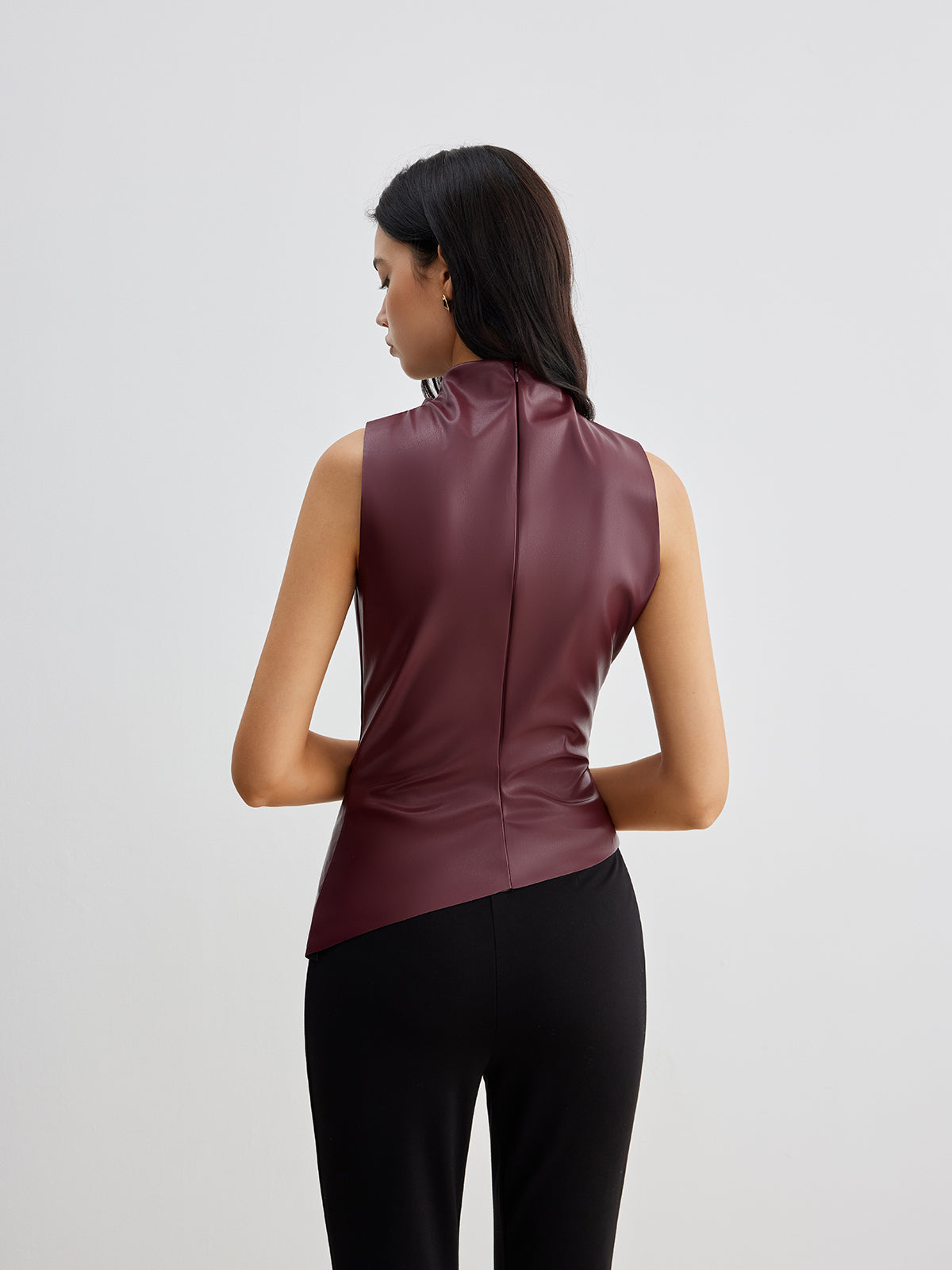 Eliza - Women's Summer Sleeveless Chic Top with High Collar