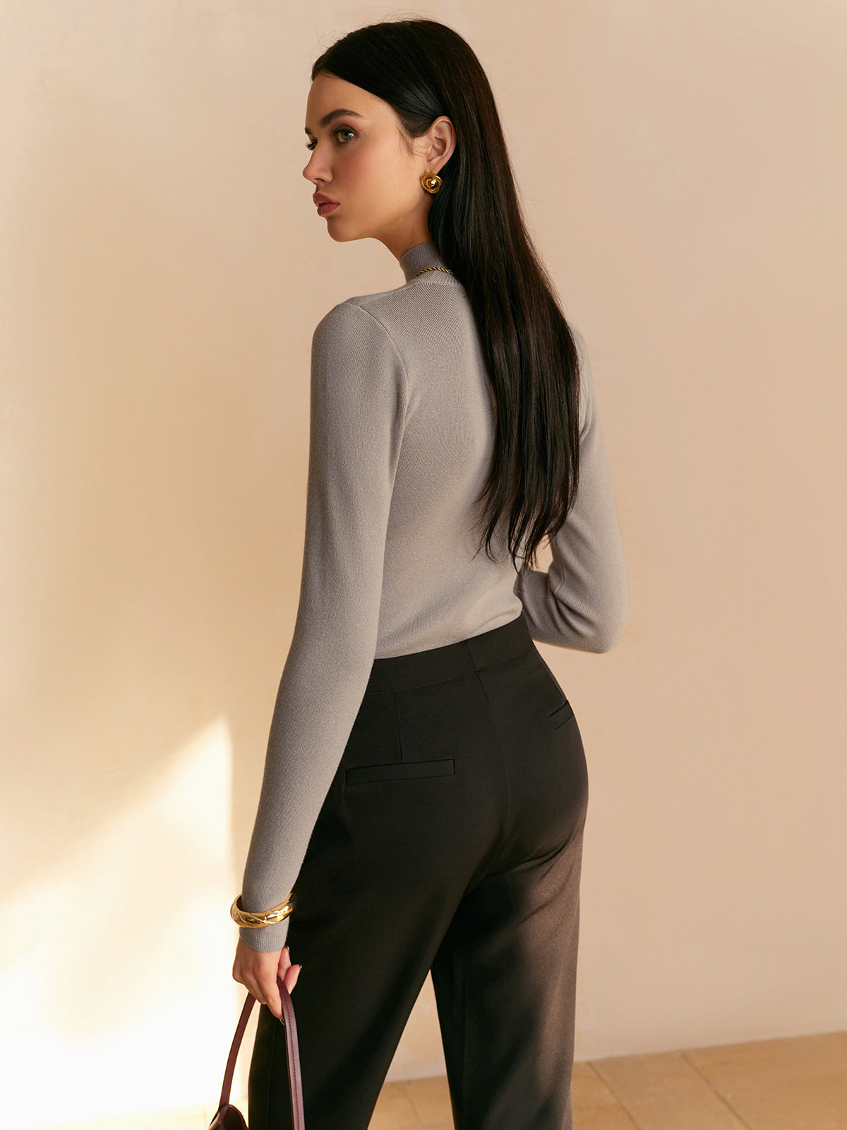 Phoebe - Women's Spring Comfortable Mock-Neck Top