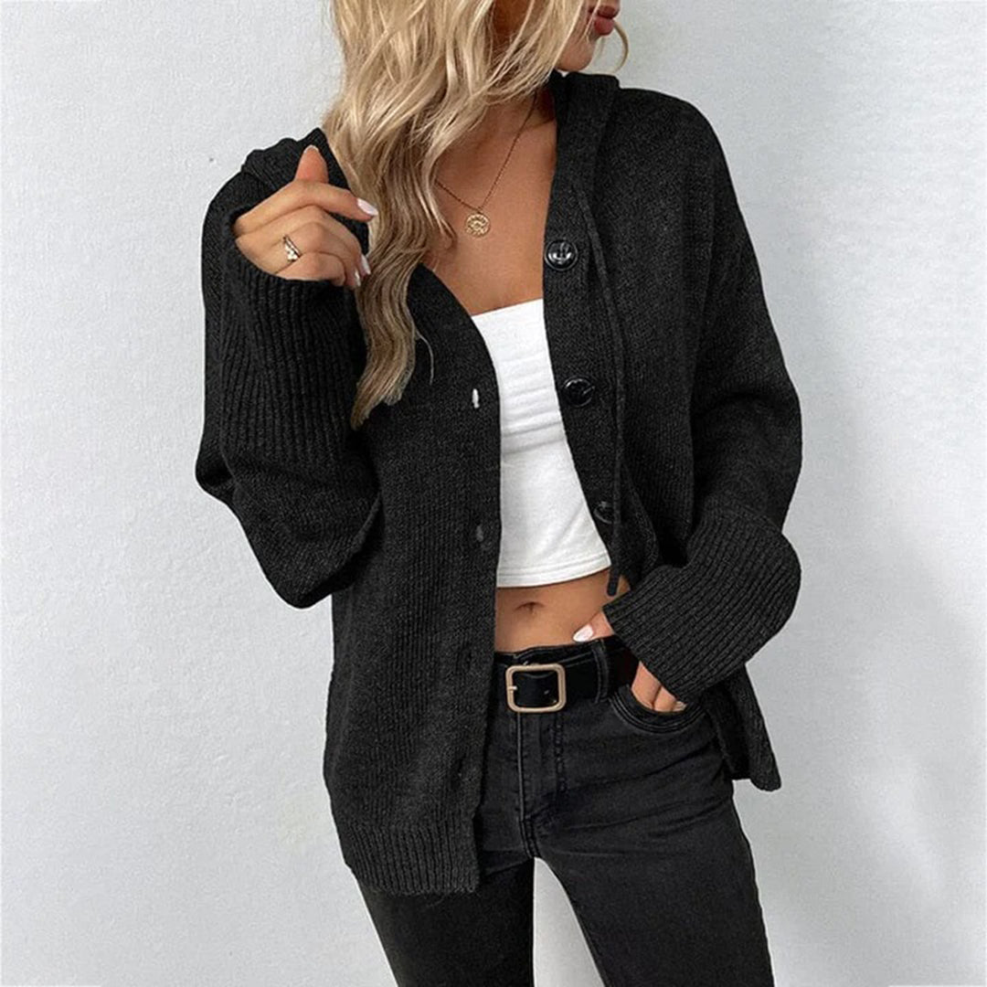 Naomi - Women's Casual-Cardigan with Button Placket vorne