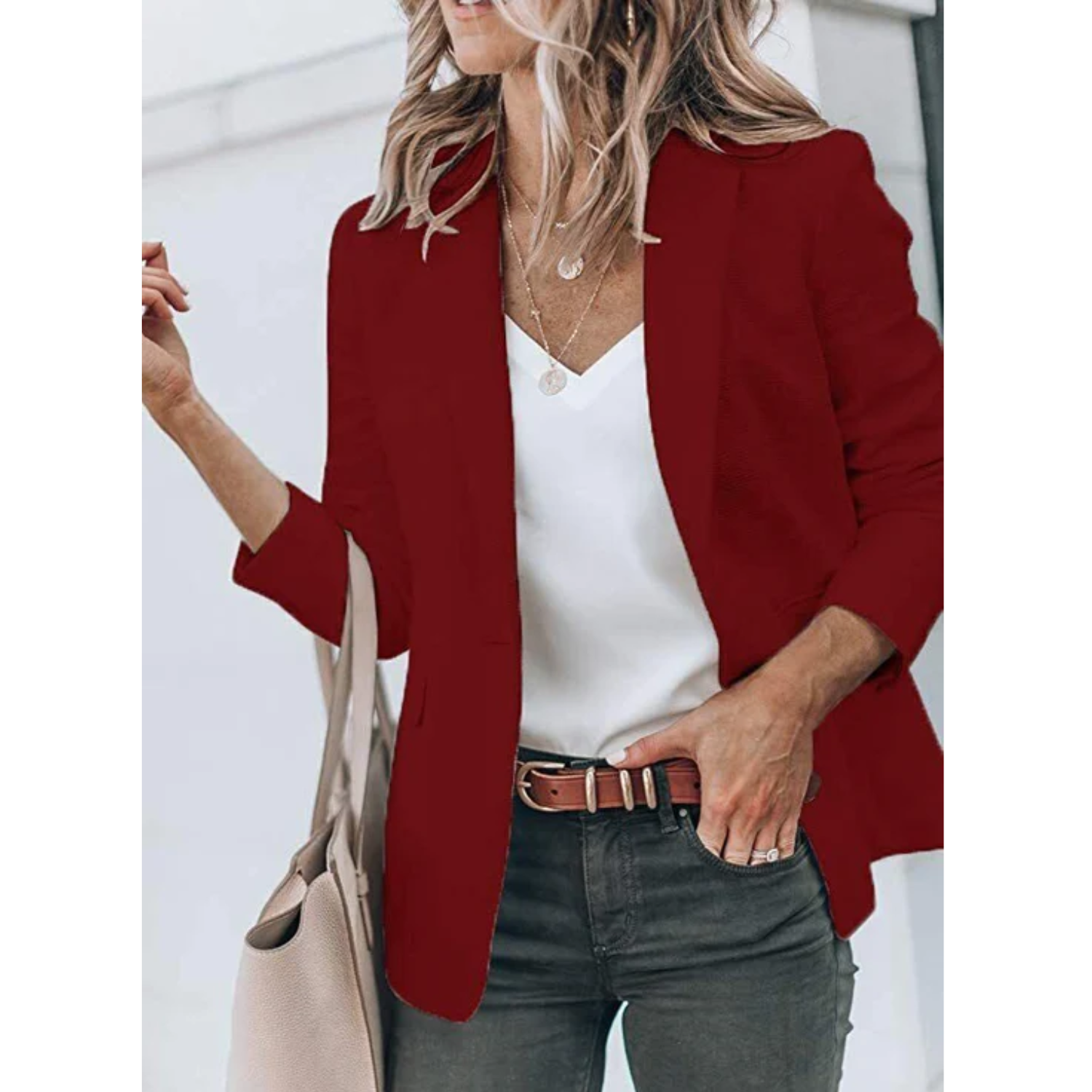 Reese - Women's Casual-Office Blazer with offenem Cut