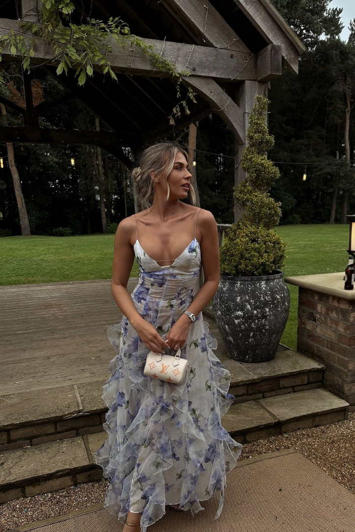 Diane - Women's Summer Floral Cut-Out Maxi Dress