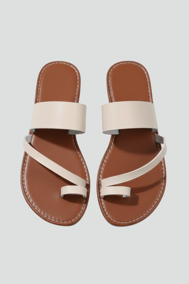 Caitlin - Women's Slip-On-Sandals with Schnallenriemen