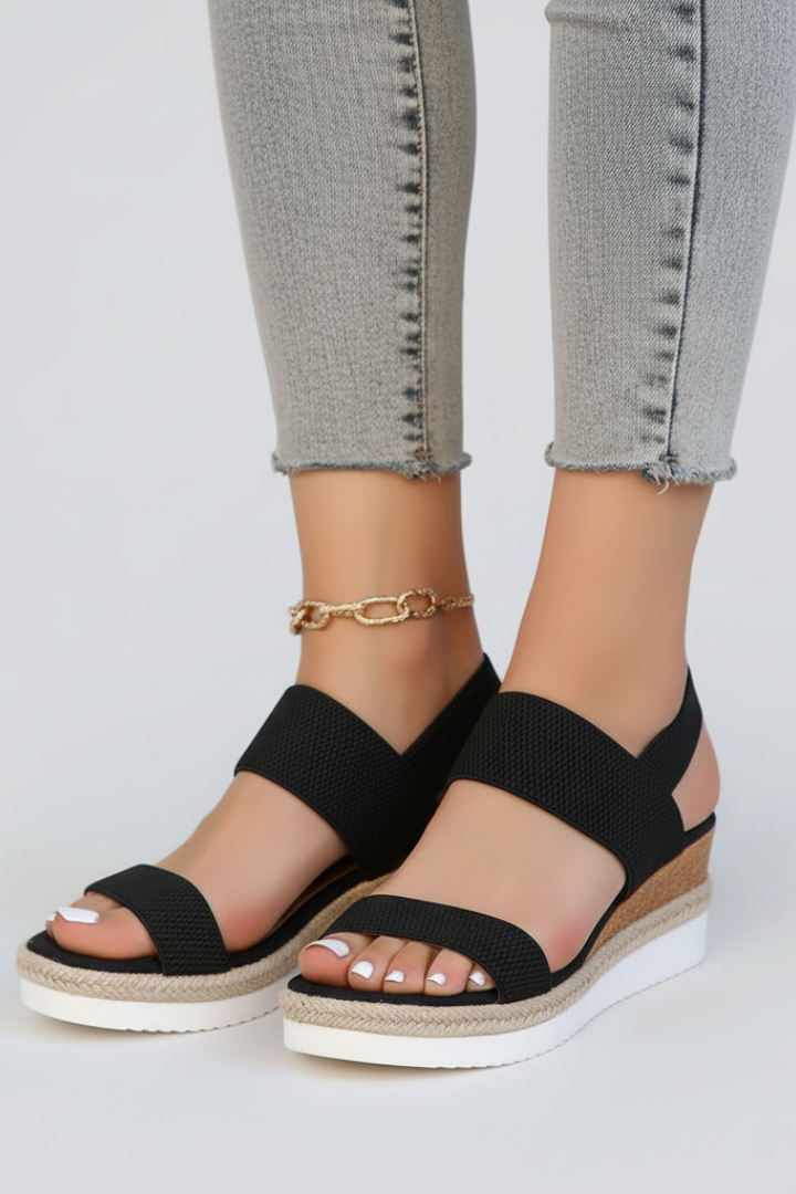Lauren - Women's Sandals with elevated Sole and Stretch-Fit