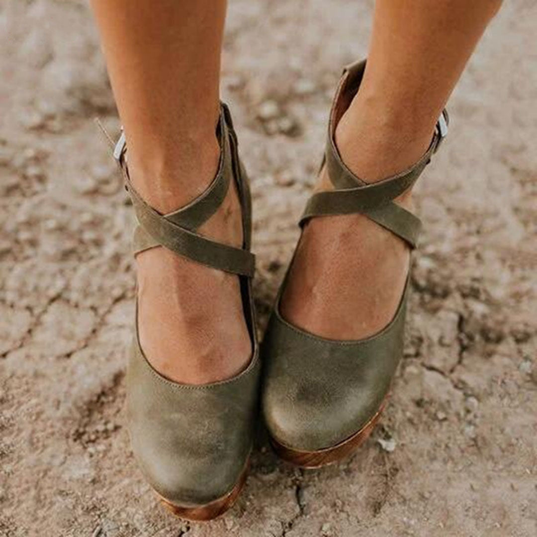 Joanna - Women's Elegant Geschlossene Zehen Wedge High Heels