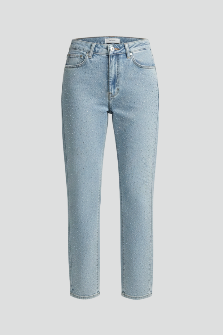 Florence - Women's High-Waist Shimmer Straight-Leg Jeans