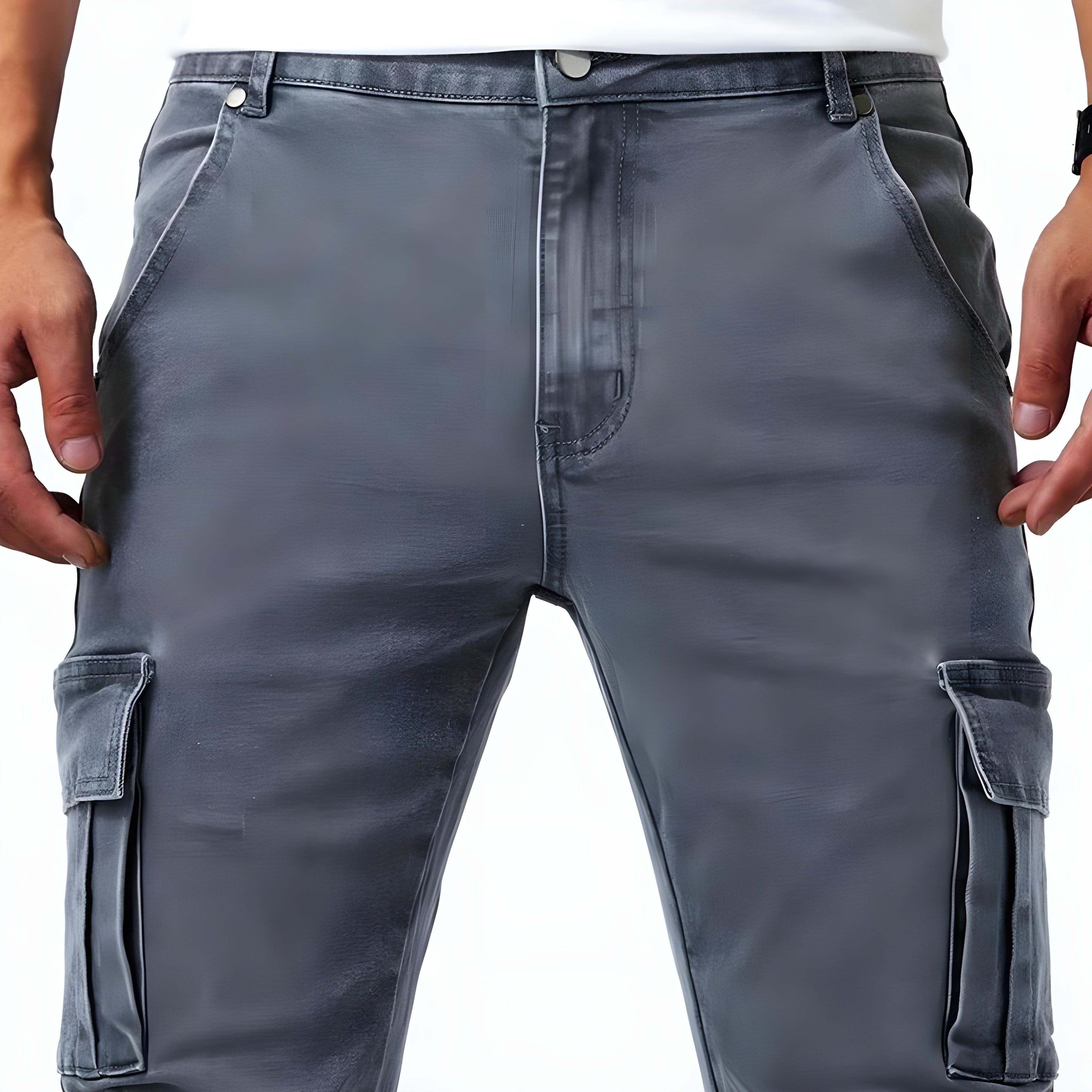 Gareth - Men's Trendige Cargo Trousers with mehreren Pockets and schmaler Fit