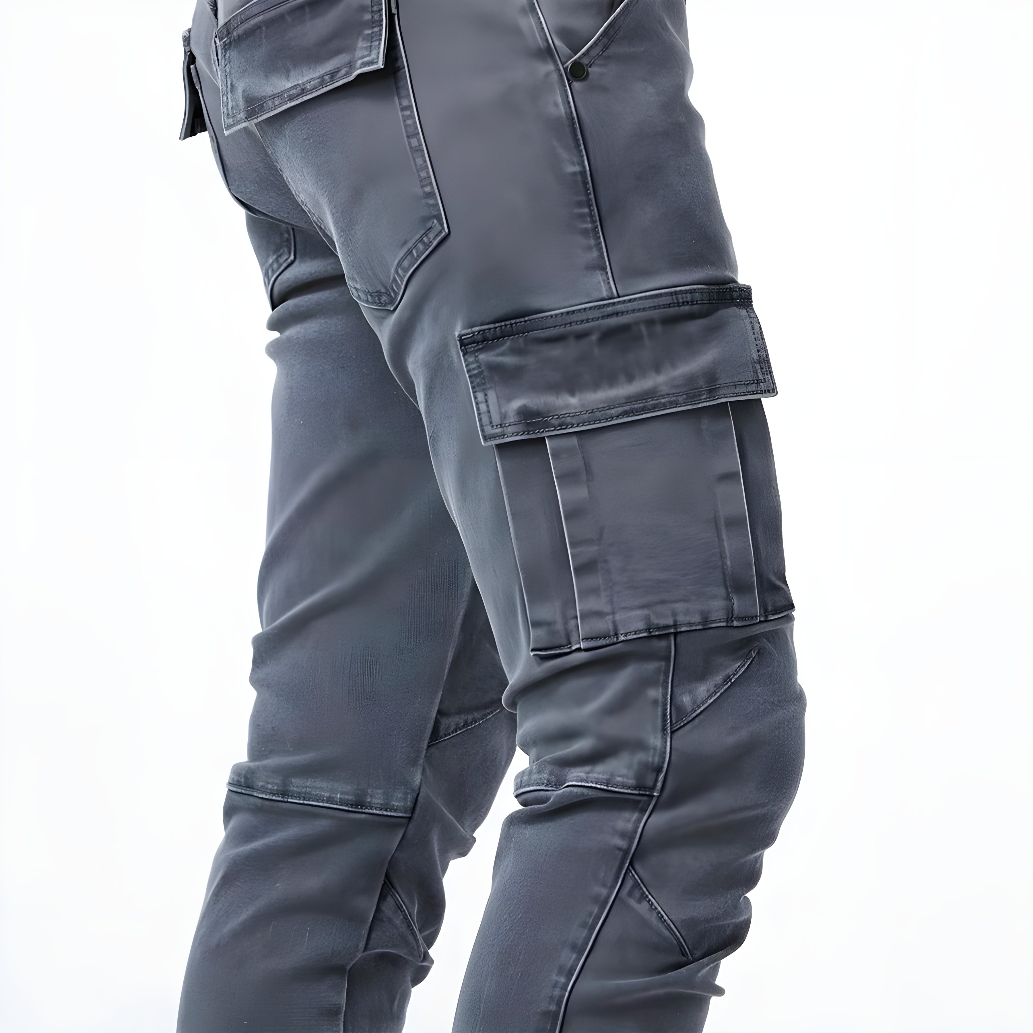 Gareth - Men's Trendige Cargo Trousers with mehreren Pockets and schmaler Fit