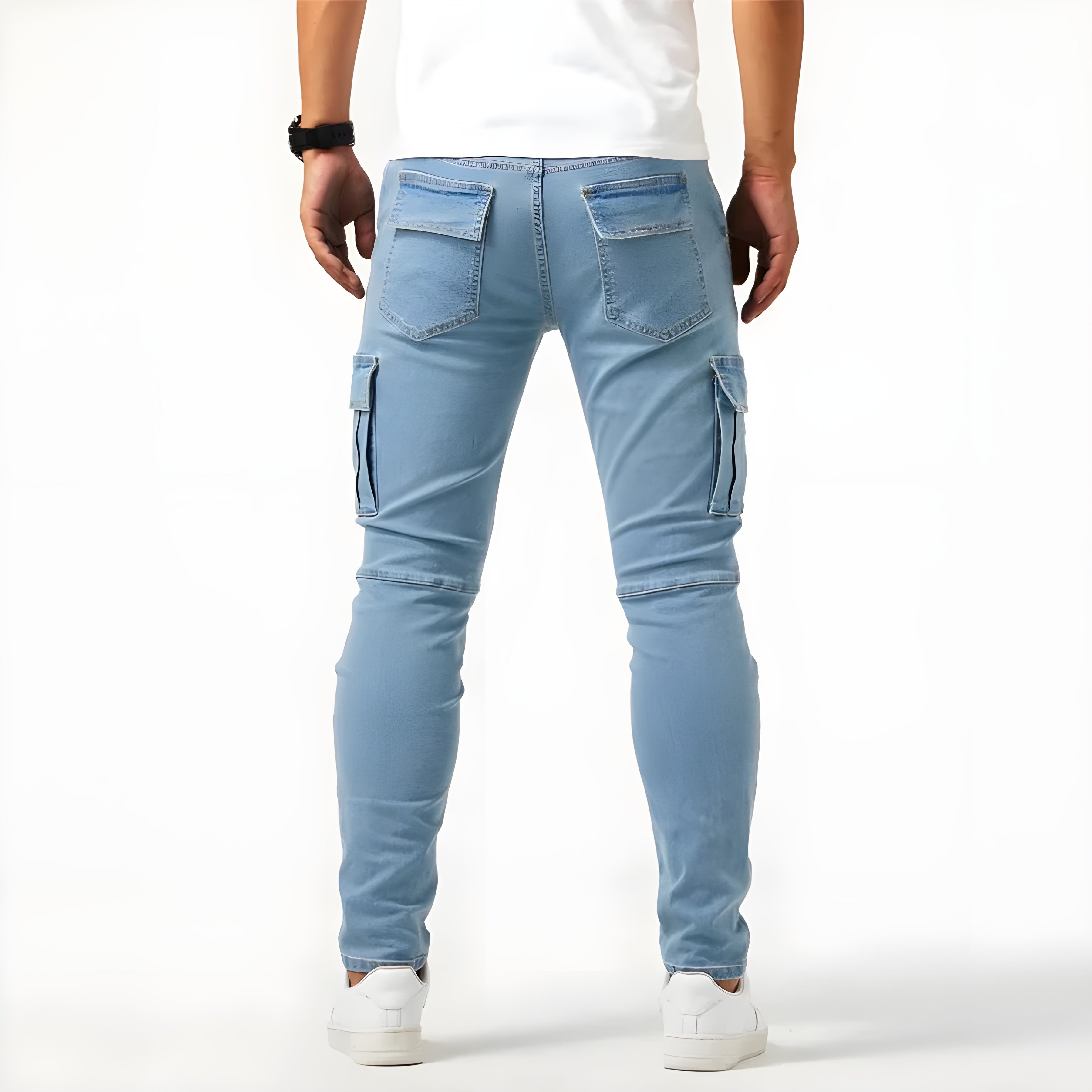 Gareth - Men's Trendige Cargo Trousers with mehreren Pockets and schmaler Fit