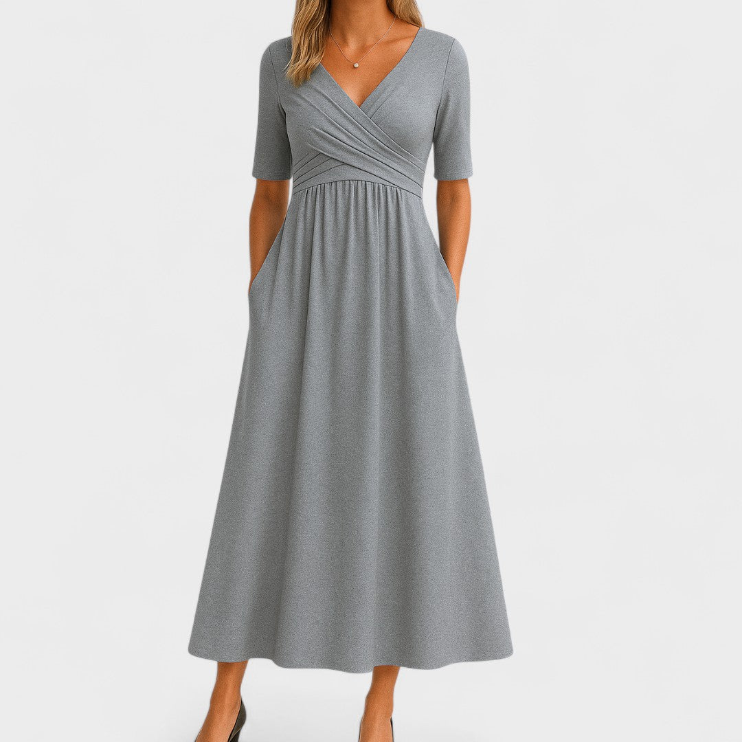 Jessica - Women's Dress in Wickelstil with V-Neck