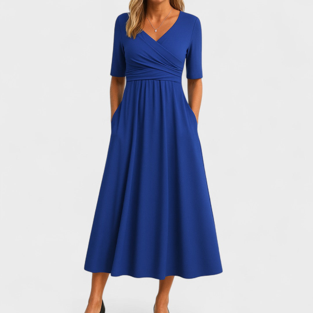 Jessica - Women's Dress in Wickelstil with V-Neck
