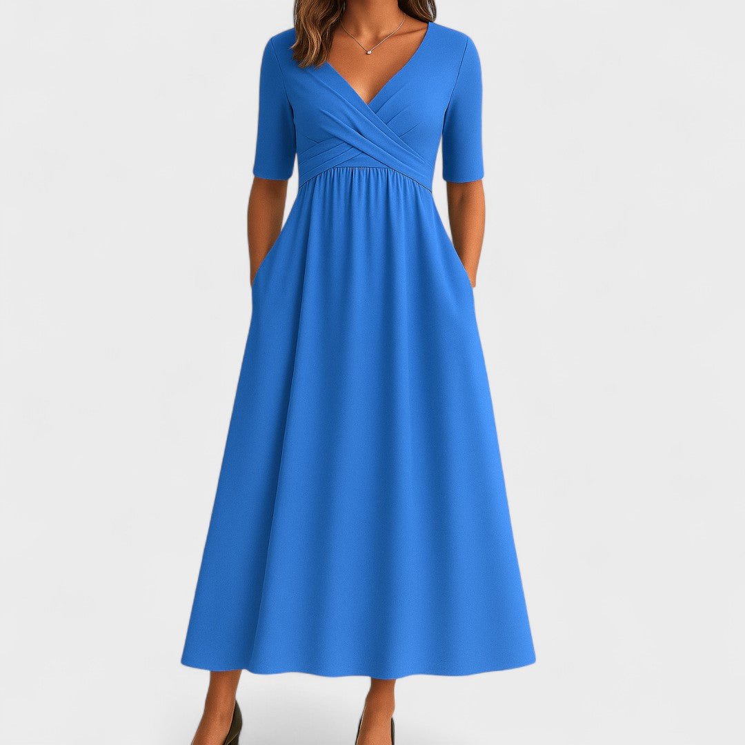 Jessica - Women's Dress in Wickelstil with V-Neck