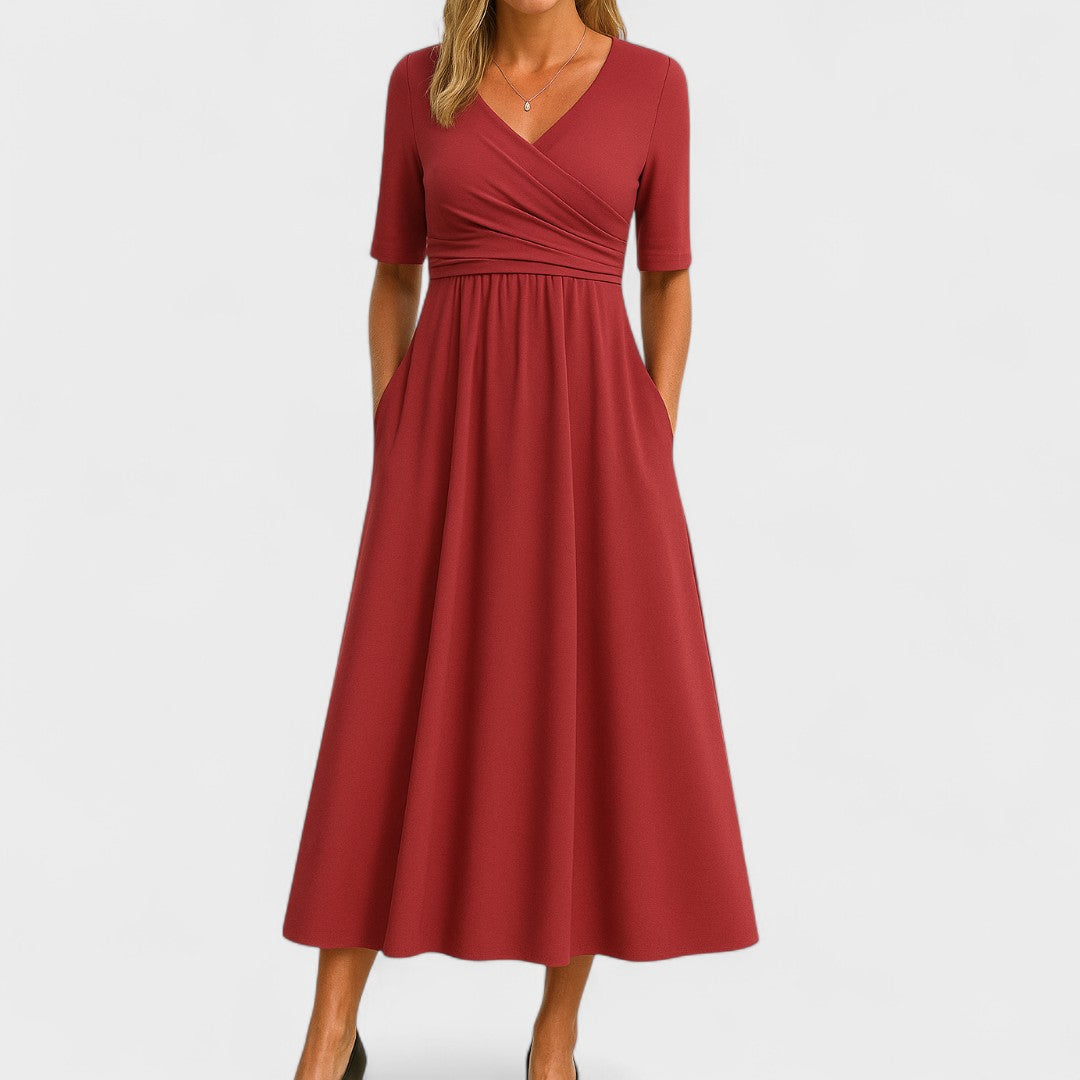 Jessica - Women's Dress in Wickelstil with V-Neck