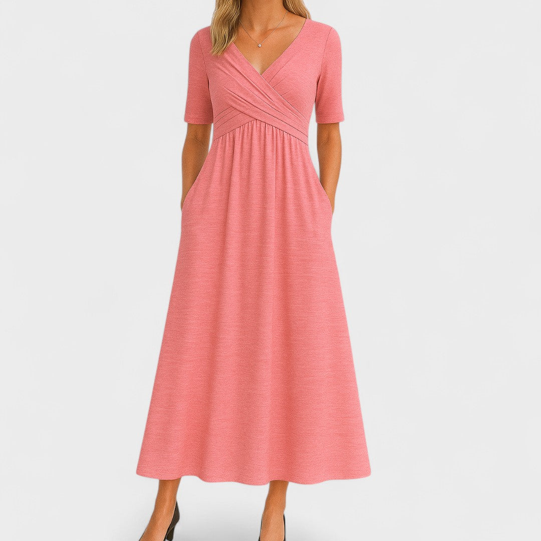 Jessica - Women's Dress in Wickelstil with V-Neck