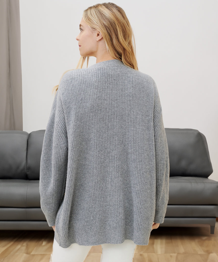 Natalie - Women's Oversized Cardigan with Buttons