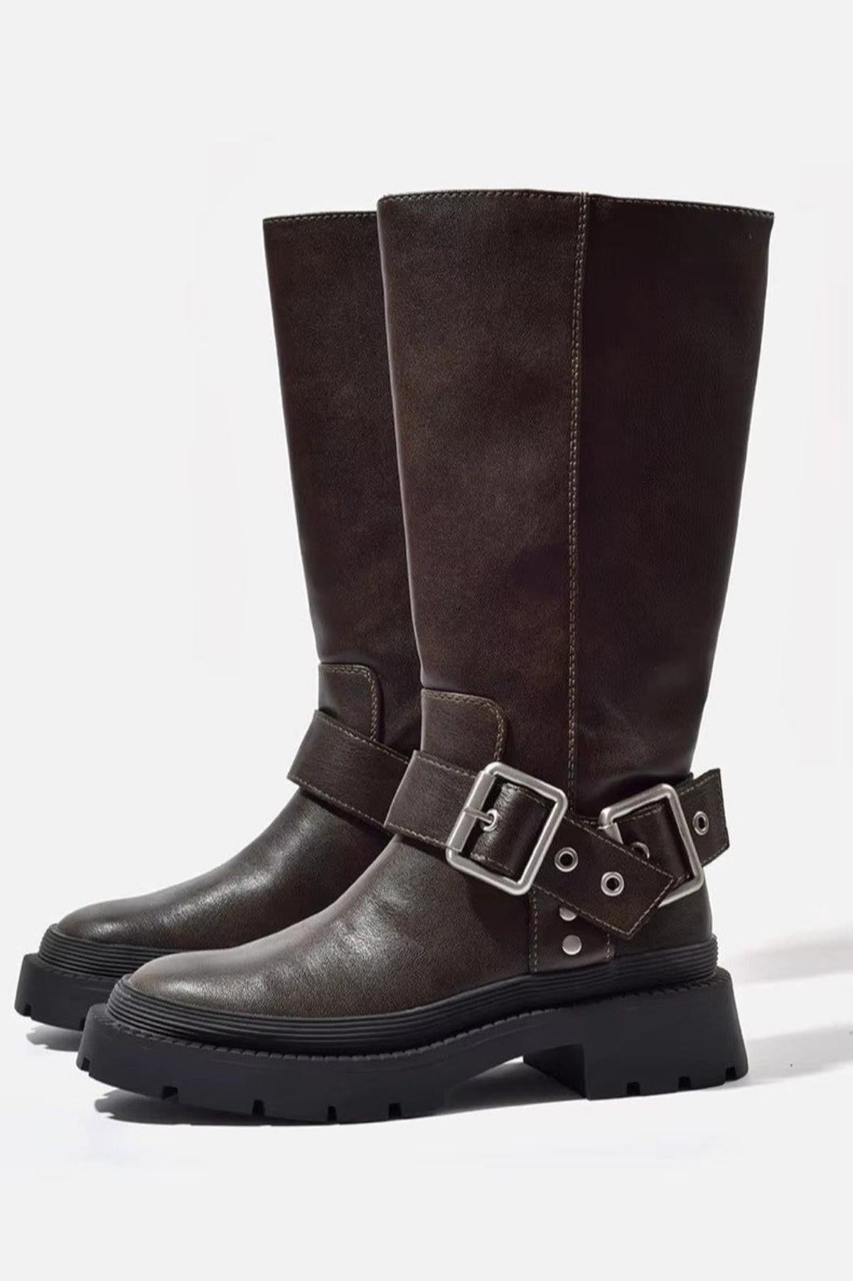 Beth - Women's Robuste Biker-Reitstiefel