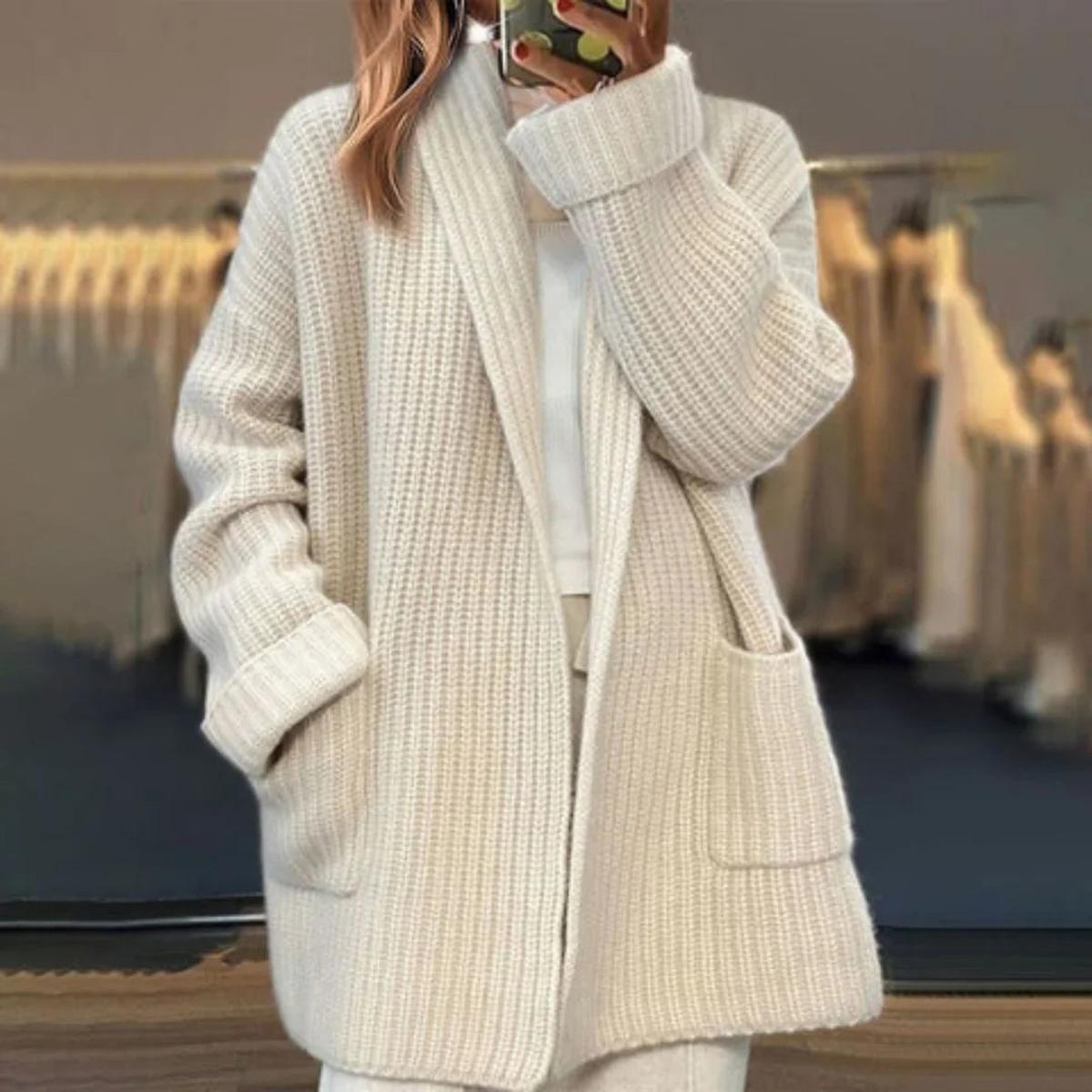 Caitlin - Women's Cosy Cardigan with offenem Front
