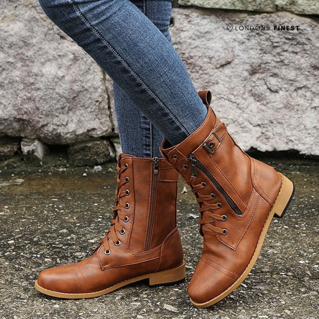 Beth - Women's Orthopedic Spring Boots with Lacing