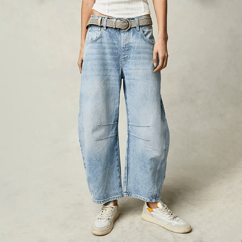 Zoe - Women's High-Waist-Jeans with lockerer Fit