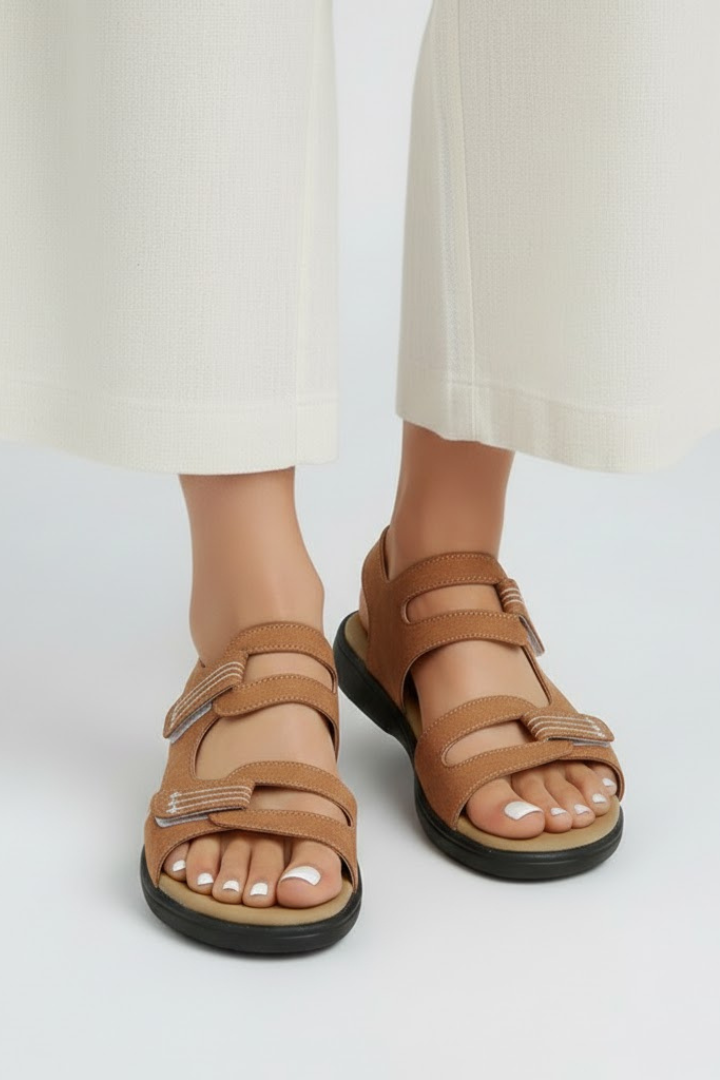 Amelia - Women's-Sandals with Heel and mehreren Strap in Zehenbereich