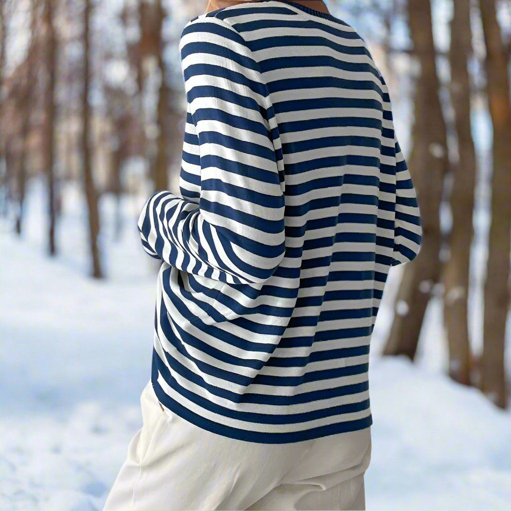 Abigail - Women's Casual Striped Long Sleeve Shirt