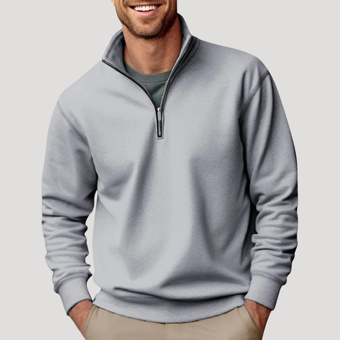 Glen - Men's Classic Sweater with Quarter Zip