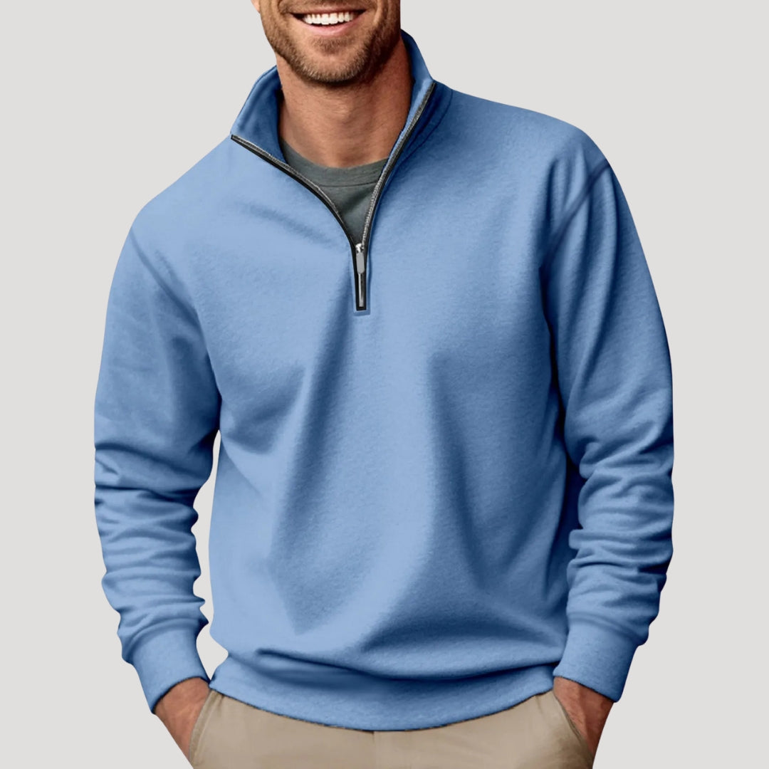Glen - Men's Classic Sweater with Quarter Zip