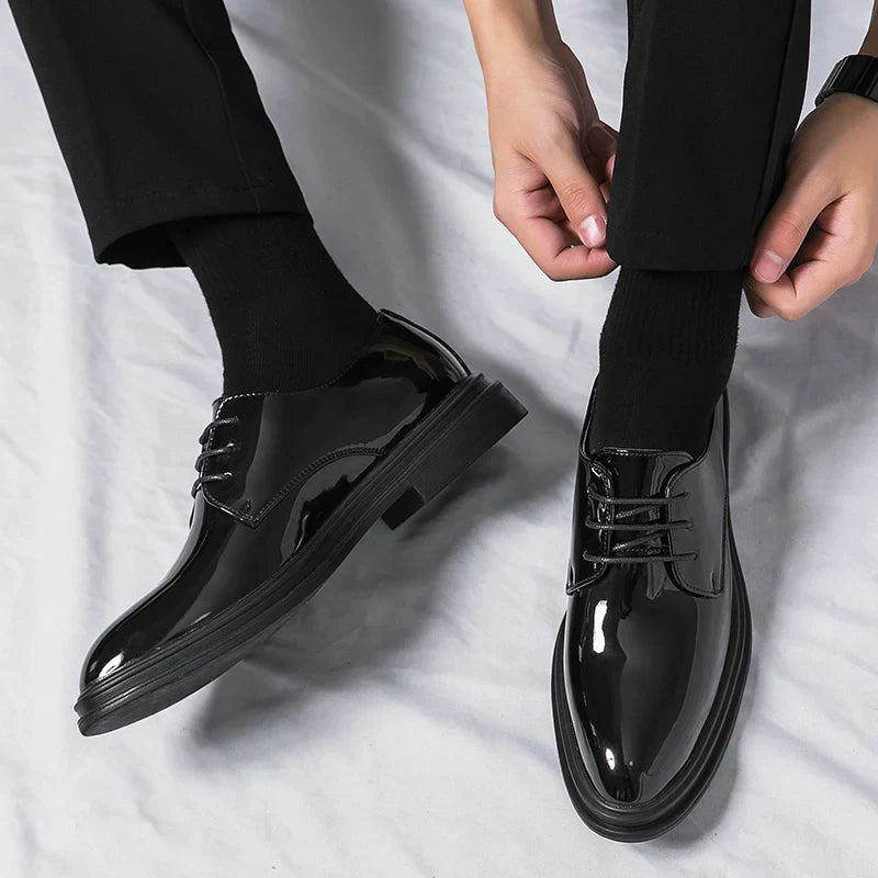 Ross - Men's Glittery Lace-Up Derby Shoes