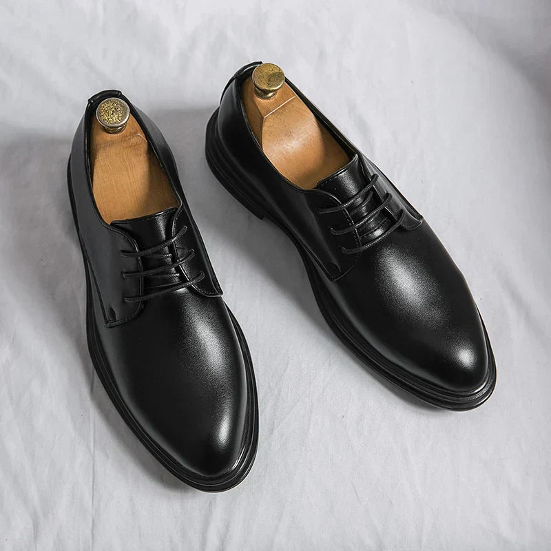 Ross - Men's Glittery Lace-Up Derby Shoes