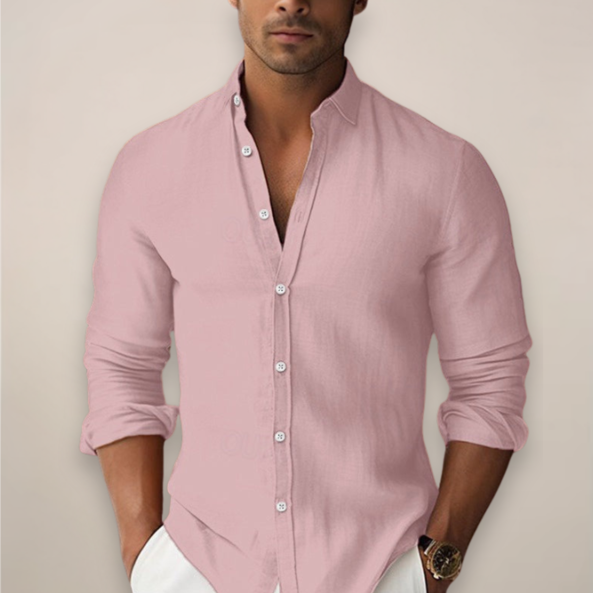 Angus - Men's Casual Summer Shirt with Buttons