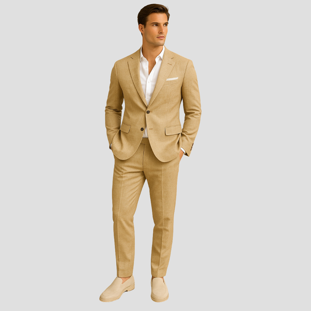 Nathan - Men's Spring Three-Piece Checked Suit