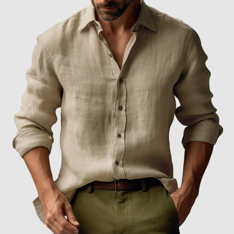 Cameron - Men's Vintage-Shirt with Buttons