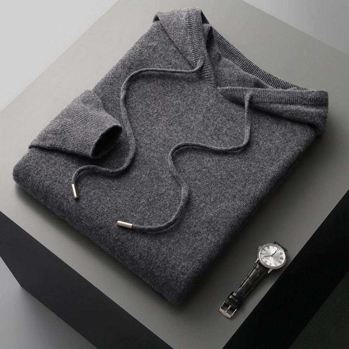 Jennifer - Men's Casual Knit Sweater with Hood