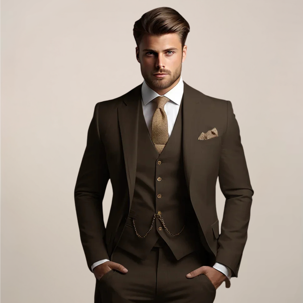 Liam - Men's Formal Spring Drei-Teile-Suit