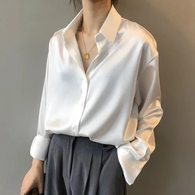 Lorraine - Women's Classic Elegant Button-Down Blouse