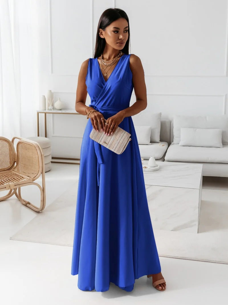 Jean - Women's Wedding Guest Elegant Wickel Maxi Dress