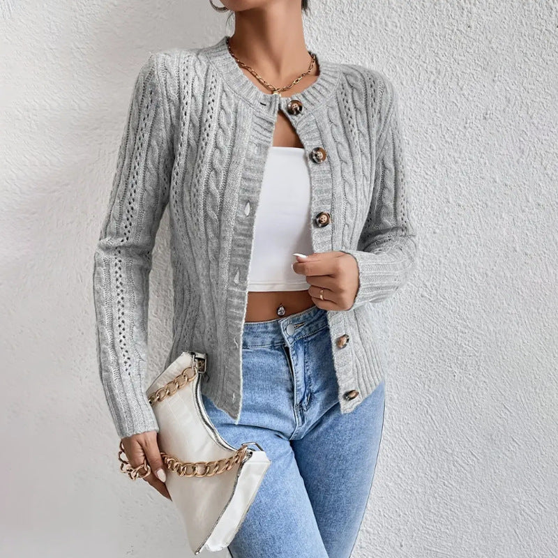 Sandra - Women's Modern Ribbed Short Cardigan
