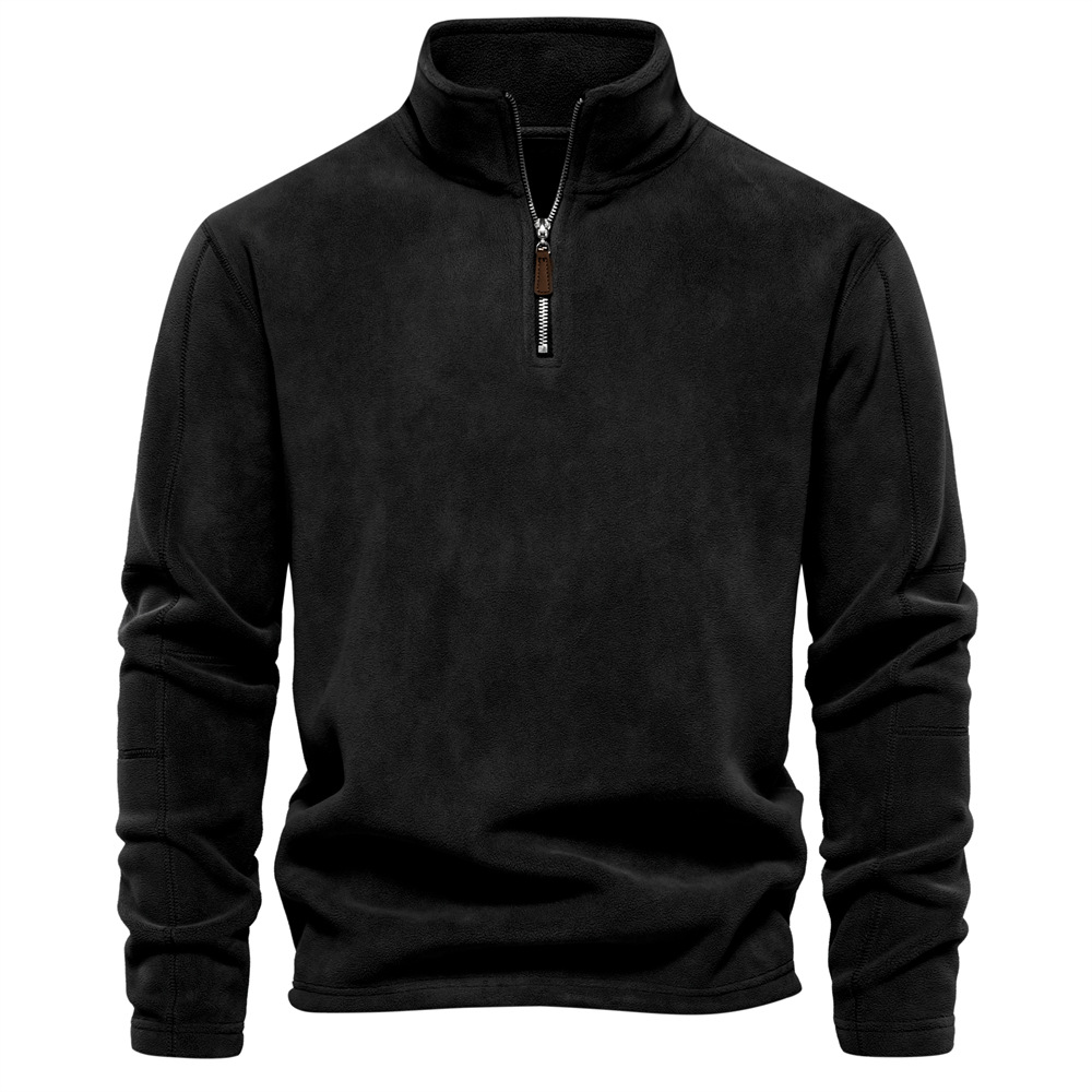 George - Men's Klassisches Sweatshirt with Quarter Zip at Collar