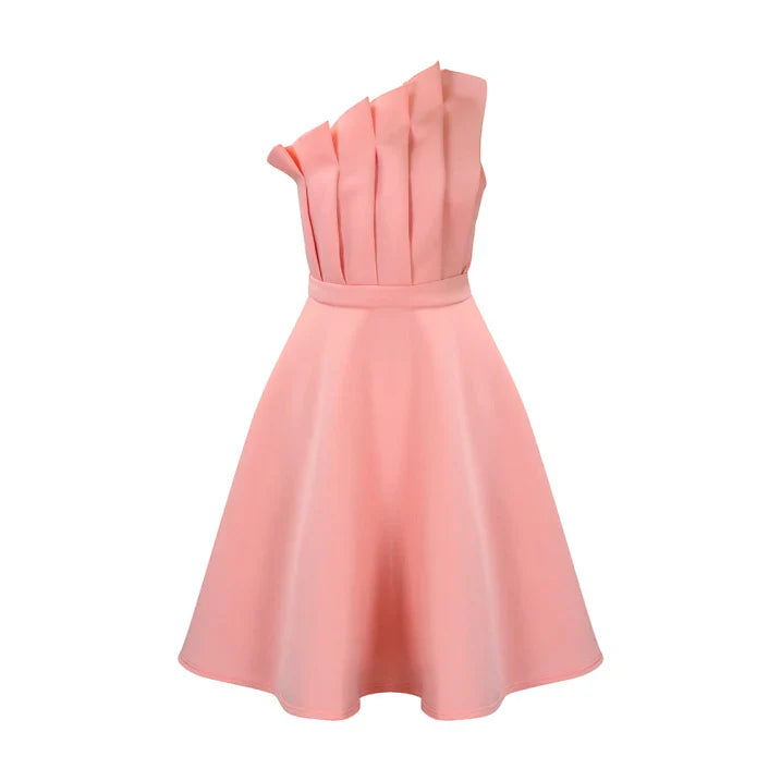 Tina - Women's Chic One-Shoulder-Dress with ausgestelltem Cut